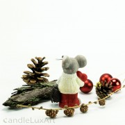 Keramik Maus Weihnachtsfiguren Valentinstag 2er Set 11cm