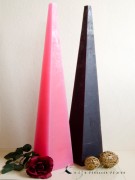 Bodenkerze Pyramidenkerze 60cm pink