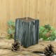 Kerzen Sandelholz Baumstumpf Grau 10x14cm