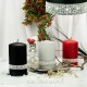 Stumpen Kerzen matt mit Perlring Strass 3 Farben