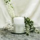 Stumpen Kerzen Rosenkranz Perlmutt weiß 7x10cm