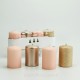 Stumpenkerzen 4 er Pack 6x9cm Rosegold