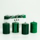 Stumpenkerzen 4 er Pack 6x9cm Grün