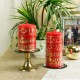 Stumpenkerzen Kerzen Love 10 / 14cm rot gold