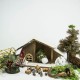Krippenhaus aus Holz mit Schneedach 33x14 Höhe 18cm
