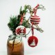 3 Weihnachtskugeln 8cm Strickware Handmade Amigurumi