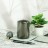 Stumpen Kugel Kerzen Glanz Metallic Graphit