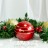 Stumpen Kugel Kerzen Hochglanz Metallic Glitzer Strass Rot