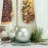 Stumpen Kugel Kerzen Glanz Metallic Glitzer Strass Silber