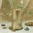Stumpen Kerzen Perlmutt mit Herzen 7x10 und 7x14cm Gold