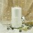 Stumpen Kerzen Perlmutt mit Herzen 7x10 und 7x14cm Weiß