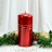 Stumpen Kugel Kerzen Hochglanz Metallic Glitzer Strass Rot