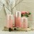 Stumpen Kerzen Satin Perlmutt 7x 10/14/18cm Rosa