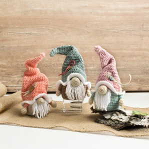 Frühlingszwerg in verschiedenen Farben Wolle Strickware Amigurumi