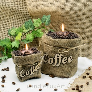 Kerzen Coffee Bag Small und Large 9-14cm