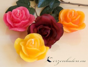 Rosenkerzen Rosenblüten - verschiedene Farben