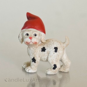 Polyresin Figuren Hund mit Mütze - 6cm