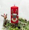 Stumpen Kerzen Rudolph matt rot 7x14cm