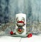 Stumpen Kerzen Rudolph 3D matt weiß 7x14cm