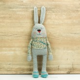 grauer Hase 35cm Amigurumi Handmade