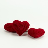 1 Herz rot 6cm  - Amigurumi Handmade