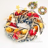 Natur Frühlingskranz Holzblüten 21cm - 3 Farben