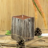 Kerzen Sandelholz Baumstumpf Beige 10x14cm