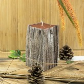 Kerzen Sandelholz Baumstumpf Beige 8,5x14cm