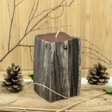 Kerzen Sandelholz Baumstumpf Braun 8,5x14cm