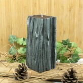 Kerzen Sandelholz Baumstumpf Grau 8,5x20cm