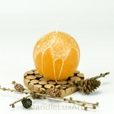 KugelkerzeTropfendesign - 8cm - honig weis