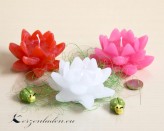 Motivkerze Schwimmkerze Seerose - rosa