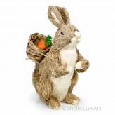 Natur Gras Hase mit Rucksack - 36cm