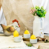 Osterkerze  - 3er Set Ei im Keramikbecher