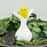 Osterdekoration Porzellan Vase Tulpe gelb