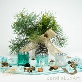 Teelichtgläser Set Winterlandschaft